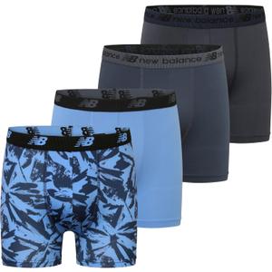 New Balance Boys' Tagless Moisture Wicking Breathable Boxer Briefs Underwear (2 Performance/2 Mesh), XL
