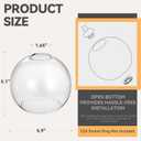 3 Pack Clear Glass Shade Replacements, Globe Glass Lamp Shade Covers for Light Fixtures, 1.65 In Fitter 5.1 In Height 5.9 In Diameter Globes Lampshades for Wall Sconces Chandelier Pendant Lights