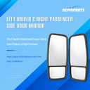 NOVAPARTS Left & Right Passenger Side Door Mirror for 2007-2023 ISUZU NPR, NPR-HD, NQR, NRR & 2008-2023 Chevy GMC W3500, W4500, W5500 Truck- Outside View Mirror Replaces # 8980493140, 8980493150 Black