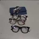 LKEYE Reading Glasses For Women Blue Light Blocking Square Computer Reader Stylish Unbreakable Large Eyewear LK6078