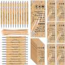 Sayglossy 48 Sets Team Gifts for Employees Coworkers Office Motivational Wood Bamboo Pen with Inspirational Cards for Staff Group Teacher School Nurse Assistant Gifts