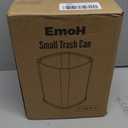 Lidless Stainless Steel Trash Can Square Household Garbage Bin Metal Wastebasket for Kitchen and Office Sturdy and Easy to Clean Design 13 Gallon Capacity (Black)