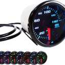 2'' Oil Pressure Gauge Meter with Sensor Tinted 7 Color Car Digital LED 0-140 PSI 52mm Oil Press Gauge