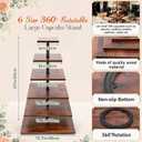 Willinglong 6 Tier Large Cupcake Stand for 100 Cupcake 360° Rotatable