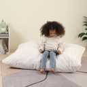 MOMCAYWEX 3-in-1 Kids Bean Bag Chair, Gaint Pillow Mattress for Kids, 35" x 50" x 10", Cream