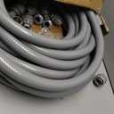 3/4inch 50 Foot Liquid-Tight Conduit Kit, Flexible Non Metallic Electrical Conduit and Connector Kit, With 5 Straight and 4 90-Degree Angle Connector Fittings