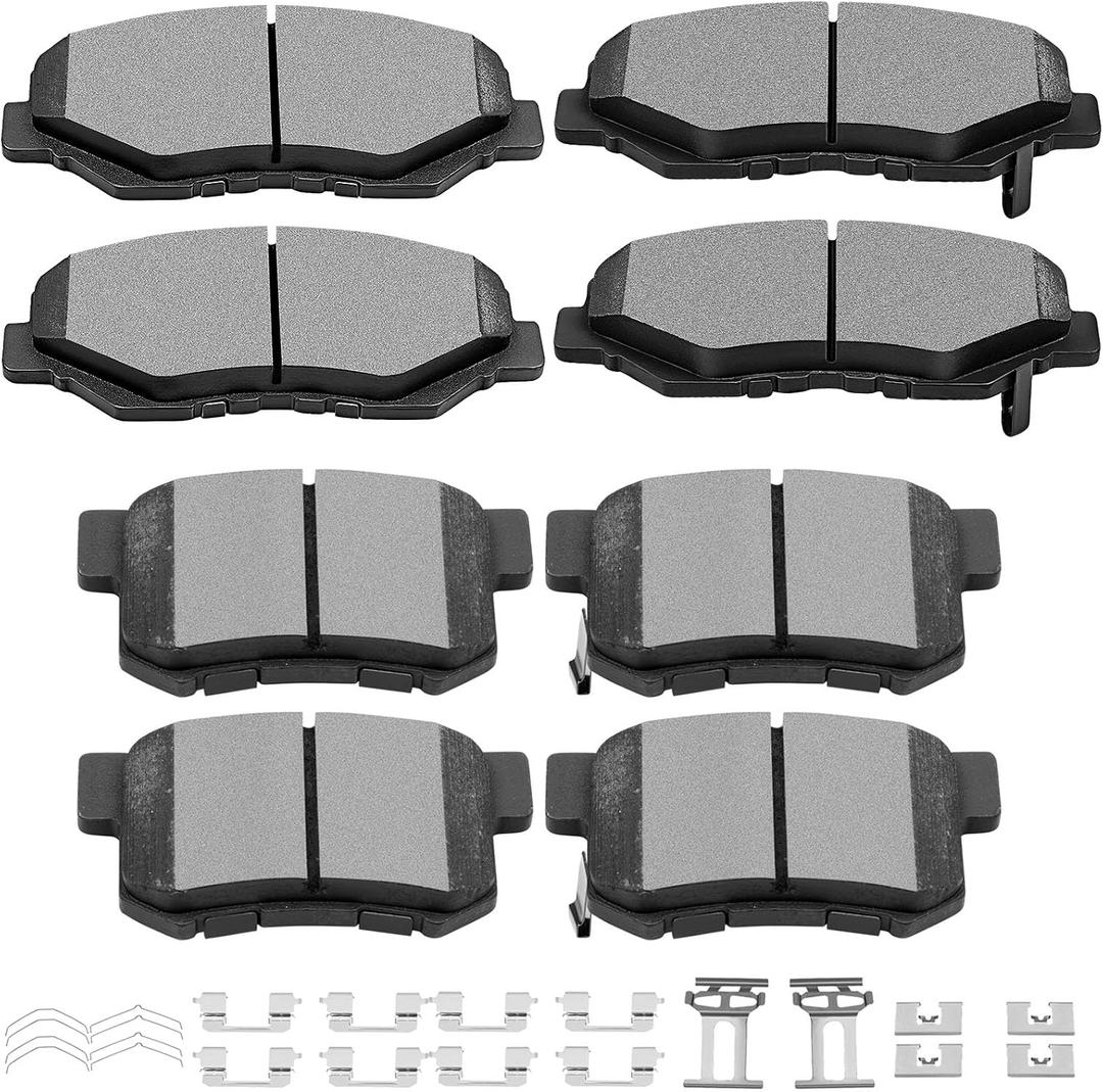 Ceramic Brake Pads Kits, SCITOO 8pcs Brakes Pads Set fit for 2002-2004 for Honda CR-V,2003-2011 for Honda Element