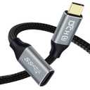 DCHAV 1.5ft 100W USB C to USB C Cable Male to Female 4K Video Output 10Gbps Data Transfer 3.1 Gen 2 PD 20V 5A Fast Charging Type C to Type C Monitor Cord Nylon Braided for Laptop Phone Tablet