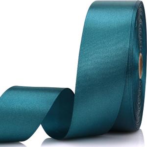 1-1/2 Inch 60 Yards Greenish Blue Solid Satin Ribbon for Gift Wrapping,Craft Floral Bouquets,Wedding Party,Timeless Flower,Decoration Floral Hair,Balloons