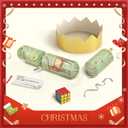 FUN LITTLE TOYS Christmas Crackers, 12 Pack Christmas No Snap Party Favors with Party Hat