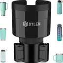DYLEN Car Cup Holder Expander, Cup Holder Extender Adapter for Car with Expandable Insert, Compatible with Yeti 20/26/30oz, Hydroflask 32/40oz, Large Water Bottles in 3.0"-4.1"