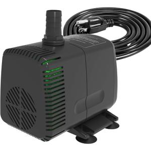 Submersible Pump 880GPH with AUTO-Shut-Off 10ft High Lift for Fountains, Hydroponics, Ponds, Aquariums & More