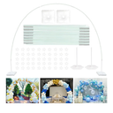 TEKXYZ Balloon Arch Stand Kit, 10FT Wide & 7.5FT High Adjustable Balloon Arch Frame, Ideal For Party Decorations, Not Include Balloons