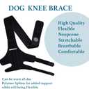 Generic Large Breathable Dog Knee Brace for Torn ACL Legs - Easy to Use, Neoprene Dog Leg Braces for Back Leg - ACL Brace for Dogs, Helps Reduce Pain and Heal Injuries