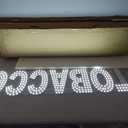 38"x10" Large LED Tobacco Sign for Smoke Shops, Super Bright Unique Design Tobacco Sign with Hanging Installation, High Visibility Tobacco Sign for Stores Retail Shops Window (White)