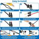 Low Voltage Wire Connectors - Outdoor LED Landscape Lighting Connector 12-18 Gauge Waterproof Landscape Lights Connector for Outside Path Light Deck Light Yard Light Backyard Lighting (60 Pack)