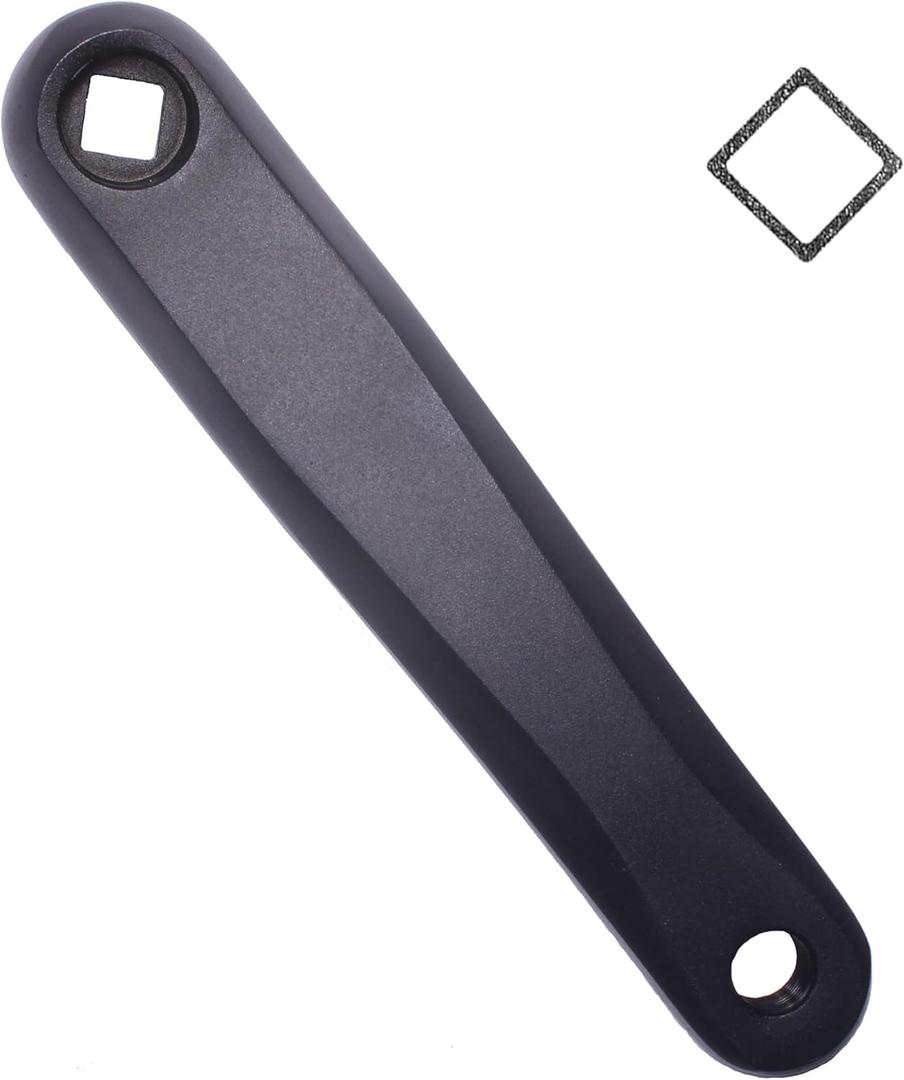 Universal Bike Crank Arm,152mm/160mm/165mm/170mm/175mm Left Crank Arm,Crank Arm Left Available in Diamond Hole and Square Hole for City Bike,Folding Bike,MTB,Ebike,Road Bike,Exercise Bike