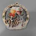 Red Wine Christmas Ornament - Gift for Red Wine Lovers - 2 Layer Wood & Acrylic Ornament - Ideal Christmas Tree Decor for Champagne Fan - Unique Gifts for Men, Women - 2025 X-mas Home Decor