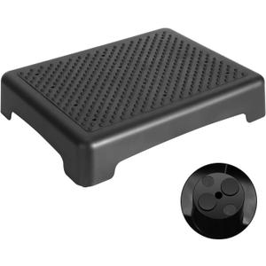 Fotree One Step Stool, Safety Step Platform for Senior  Adults, Non-Slip Mobility Step Platform for Stair, Car, Bed, Chair, Shower, Bathtub, Outdoor, 3.5 Inch High Rise Stairs 440 Lbs Capacity (Black)