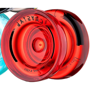 MAGICYOYO K2 Crystal Black Yoyo Professional, Responsive Yoyo for Kids Beginners with Extra Unresponsive Yo Yo Bearing, Pro Plastic Trick Yo Yo for Adults+12 Stings+Bearing Removal Tool+Storage Bag