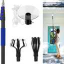 26FT Reach Light Bulb Changer for High Ceilings with Telescopic Extension Pole, 5-20Foot Light Bulb Extension Pole Changer with Baskets and Suction Cup for High Ceilings and Recessed Lights