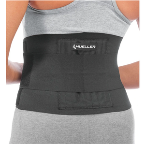 MUELLER Sports Medicine Adjustable Back Brace, Back Pain Relief Support for Men and Women, Ideal for Upper and Lower Back Pain, Sciatica, Scoliosis, Black