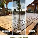 Acacia Wood Interlocking Deck Tiles, Patio & Backyard Tile, 12 in, 9 PCS, 12x12 Inch
