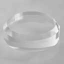 CiaoHER 2in Thickness Acrylic Disc Display Block Clear Polished Round Pedestal Stand Riser (8'' x 2'')