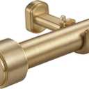 Heavy Duty Curtain Rods - 1 1/4" Large Diameter Premium Nonadjustable Curtain Rod - 156in/13ft Custom Window Treatment Rods with Durable Aluminum Brackets and End Caps,Gold Finish