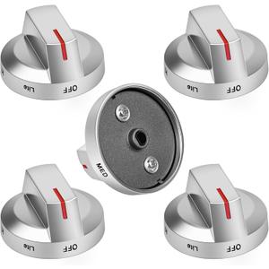 puxyblue   5 Pack DG94-03500A/Z OEM Stove Knob Replaces DG94-03500A DG94-03500U DG94-03500W Electric Gas Range Knobs Fit for Sam-Sung NX60T8111SS NX60T8311SS NX60T8711SS
