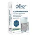Diaper Dekor Cloth Diaper Liner | 2 Count | Gray | Perfect for Cloth Diapers | Just Step  Drop  Done | Quick & Easy to Replace | Fits the Diaper Dekor Plus Hands-Free Diaper Pail | Machine Washable
