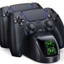 Controller Charging Station for PlayStation 5 Dualsense Controller with Dual Stand Charger Dock, Upgrade Charger for PS5 Accessories Fast Charging Cable, Charging Station Black for PS5