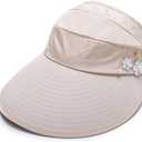 YEKEYI Sun Hats Wide Brim UV Protection Beach Packable Visor Summer Adjustable Cap