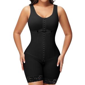 SHAPSHE Fajas Colombianas Moldeadoras BBL Post Surgery with 3 Rows Hook-and-eye Bust & Zipper Crotch for Women Tummy Control Shapewear Black 2XL
