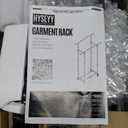 HYSEYY Clothes Rack, Double Rods Rolling Clothing Rack for Hanging Clothes, Portable Garment Rack with Wheels, Coat Rack Wardrobe Closet Load 240 LBS for Bedroom Laundry Room, Black