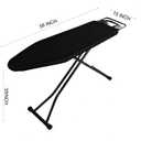Ironing Board Full Size, Heat Resistant Cover Wide Iron Board with Steam Rest, Ultra Thick Padding, Height Adjustable Heavy Sturdy Metal Frame Legs Ironing Stand,Non-Slip Foldable 58"x15"