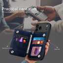 DJDUCK Designed for iPhone 17 Pro Max Case Wallet with Card Holder, [Magnetic Clasp Cover] [RFID Blocking Leather Protection] Shockproof Women Men Cases 6.9 Inch for Apple 17 ProMax Dark Blue