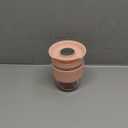 SoleCup. - Reusable Strengthened Glass Travel Cup - Spill Proof Coffee Mug - 12oz/340ml BPA-Free Hot Drink Travel Mug with Lid & Silicone Band (Pink, 12oz)