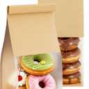 FireKylin Bakery Bags with Tin Tie Tab Lock 3.9"x3.1"x 8.2" Bread Bags for Homemade Bread Cookie Bags Good Choice Breads,Goodies,Baked,Goods and Cookie Packaging (50, Small)