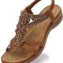 Littleplum Sandals for Women Handmade Arch Support Summer Womens sandals Comfort Walking Orthopedic Bohemian Flip Flop,4