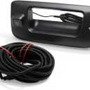 Rear View Backup Camera w/Tailgate Handle Compatible with 2007-2013 Silverado/Sierra 1500 2500HD 3500HD w/Keyhole, Backup Camera Kit, 170 Wide-Angle Lens, Black Outer Shell