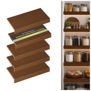 ClimbHope Wire Shelf Covers,24" W x 12" D,4pcs,Walnut