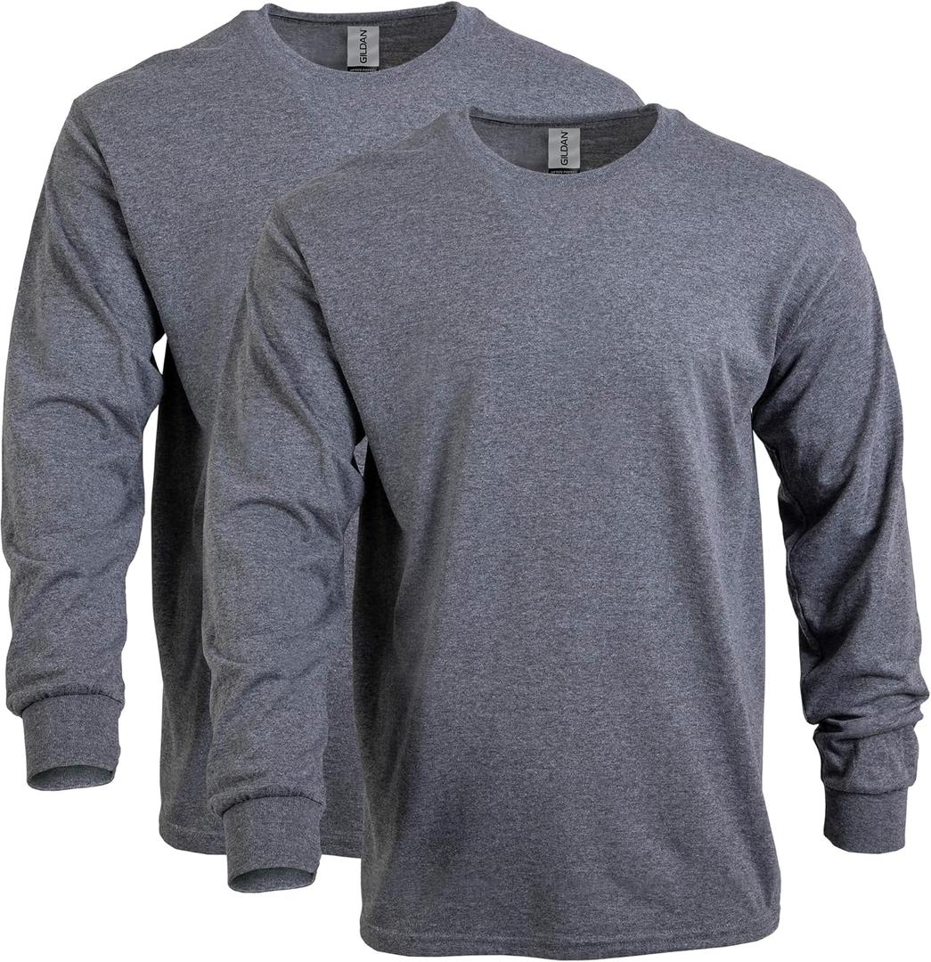 Gildan Adult Heavy Cotton Long Sleeve T-Shirt, Style G5400, 2-Pack (XX-Large)