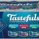 Blue Buffalo Tastefuls Flaked Wet Cat Food Variety Pack, Made with Natural Ingredients, Tuna, Chicken, Fish & Shrimp, 3-oz Cans (12 Count, 4 of Each) (EXP 08/05/28)