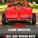 Push Lawn Sweeper 26-Inch with 3.5 cu.ft. Hopper Bag for Yard Clean