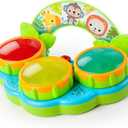 Bright Starts Safari Beats Musical Drum Toy with Lights, Ages 3 Months +, Multi