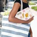 Feams Slim Case for iPad Air 11-inch M3 2025 / M2 2024, iPad Air 5th Generation 2022 / iPad Air 4th Generation 2020 10.9 Inch Case Clear Back with Pencil Holder & Auto Sleep, Abstract Line Art