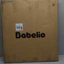 BABELIO New Version Baby Gate with Cat Door Adjustable,29-40" Metal Pet Door for Stairs & Doorways,Pressure Mounted,No Tools Needed,White (29-40" Wide, 30" Tall)