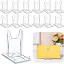 Memorywuu 17 Packs Adjustable Purse Display Stand Clear Acrylic Handbag Stand Holder for Wallet Purses Handbag Bag Jewelry Display Organizer for Party Weddings Home Decoration Birthdays