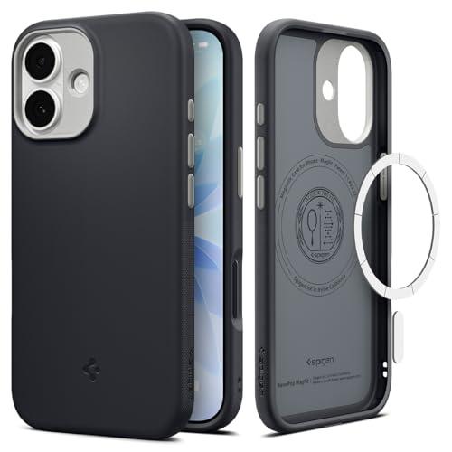 Spigen for iPhone 17 Case, Nano Pop MagFit [TPU Covered Camera Control] [Compatible with MagSafe] - Black Sesame